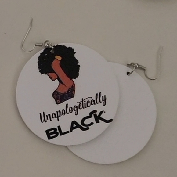 Pierce dropped earrings, ethinic imagery on each 2 1/4" in diameter - Picture 8 of 12